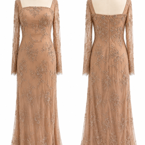 Éclat Champagne Embroidered Gown