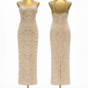 Mozhgan Paloma Crystal Midi Gown