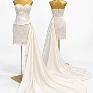 Mozhgan Isolde Asymmetric Train Gown