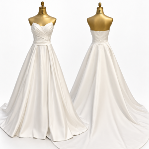 Mozhgan Vivienne Satin A-Line Gown