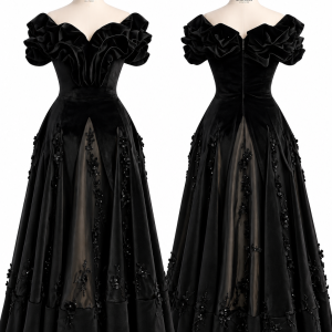 Noir Rose Ball Gown