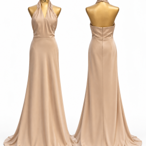 Mozhgan Amara Satin Column Gown