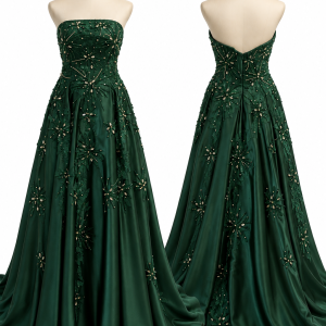 Emerald Crystal Ball Gown