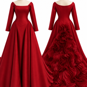 Cardinal Rose Velvet Gown
