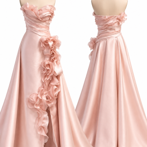 Rosaline Blush Draped Gown