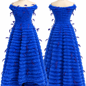 Royal Sapphire Textured Gown