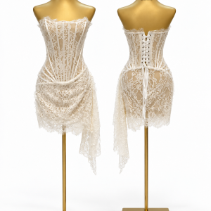 Ivory Lace Corset Mini Dress