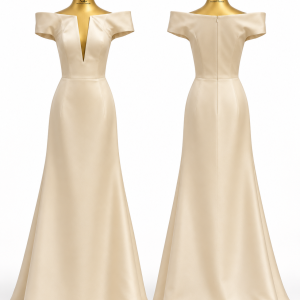Pearl Satin Column Gown