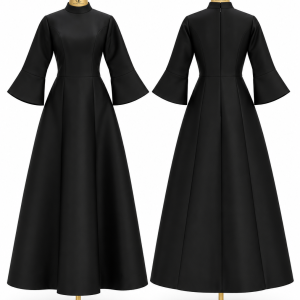 Noir Bell-Sleeve Gown