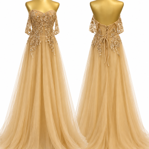 Golden Fleur Gown