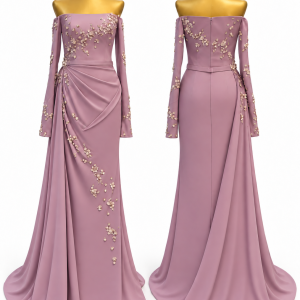 Mauve Draped Gown