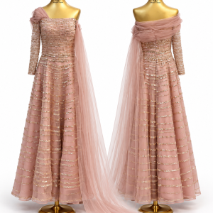 Rose Gold Tulle Gown